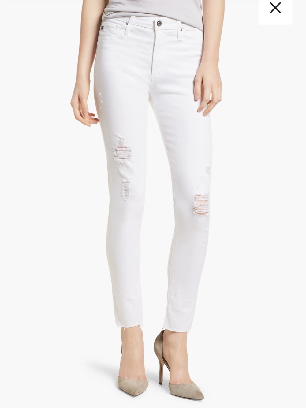 AG White Skinny Jeans for Women —28R